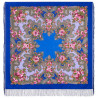 ORIGINAL PAVLOVO POSAD RUSSIAN SHAWL 146x146 cm 57x57" 100% Wool Scarf Wrap Silk Fringe 1243-13