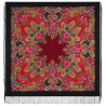 ORIGINAL PAVLOVO POSAD RUSSIAN SHAWL 146x146 cm 57x57" 100% Wool Scarf Wrap Silk Fringe 1243-18