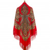 PAVLOVO POSAD RUSSIAN SHAWL 146x146 cm 57x57" 100% Wool Scarf Wrap Silk Fringe 1447-5