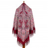 PAVLOVO POSAD RUSSIAN SHAWL 146x146 cm 57x57" 100% Wool Women's Scarf Wrap Silk Fringe 1916-6