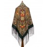 PAVLOVO POSAD RUSSIAN SHAWL 148x148 cm 58x58" 100% Wool Scarf Wrap 1369-10