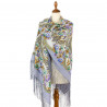 ORIGINAL PAVLOVO POSAD RUSSIAN SHAWL 148x148 cm 58x58" 100% Wool Scarf Wrap Pavlovoposadskiy platok 2061-1