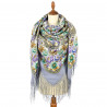 ORIGINAL PAVLOVO POSAD RUSSIAN SHAWL 148x148 cm 58x58" 100% Wool Scarf Wrap Pavlovoposadskiy platok 2061-1