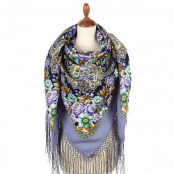 ORIGINAL PAVLOVO POSAD RUSSIAN SHAWL 148x148 cm 58x58" 100% Wool Scarf Wrap Pavlovoposadskiy platok 2061-15