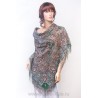 PAVLOVO POSAD RUSSIAN SHAWL 125x125 cm 49x49" 100% Wool Scarf Wrap Silk Fringe 598-52