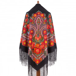ORIGINAL PAVLOVO POSAD RUSSIAN SHAWL 148x148 cm 58x58" 100% Wool Scarf Wrap Pavlovoposadskiy platok 334-30