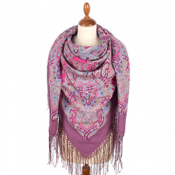 ORIGINAL PAVLOVO POSAD RUSSIAN SHAWL 148x148 cm 58x58" 100% Wool Scarf Wrap Pavlovoposadskiy platok 1988-3