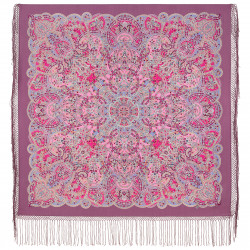 ORIGINAL PAVLOVO POSAD RUSSIAN SHAWL 148x148 cm 58x58" 100% Wool Scarf Wrap Pavlovoposadskiy platok 1988-3