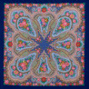 PAVLOVO POSAD RUSSIAN SHAWL 146x146 cm 57x57" 100% Wool Scarf Wrap Woolen Fringe 1289-14