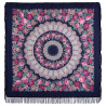 PAVLOVO POSAD RUSSIAN SHAWL 146x146 cm 57x57" 100% Wool Scarf Wrap Woolen Fringe 353-15