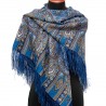 PAVLOVO POSAD RUSSIAN SHAWL 125x125 cm 49x49" 100% Wool Scarf Wrap Silk Fringe 598-57