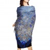 PAVLOVO POSAD RUSSIAN SHAWL 125x125 cm 49x49" 100% Wool Scarf Wrap Silk Fringe 598-57