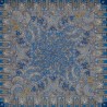 PAVLOVO POSAD RUSSIAN SHAWL 125x125 cm 49x49" 100% Wool Scarf Wrap Silk Fringe 598-57